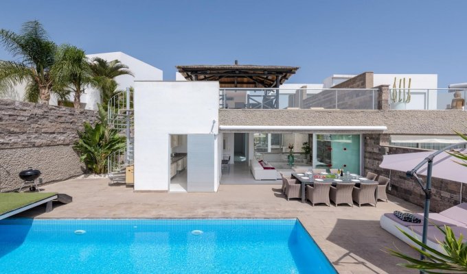 Costa Adeje Tenerife villa rental Playa Del Duque Beach & heated pool