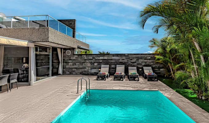 Costa Adeje Tenerife villa rental Playa Del Duque Beach & heated pool
