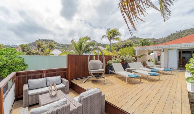 St Barts Beachfront Villa Rental Flamands Beach AC & private Pool