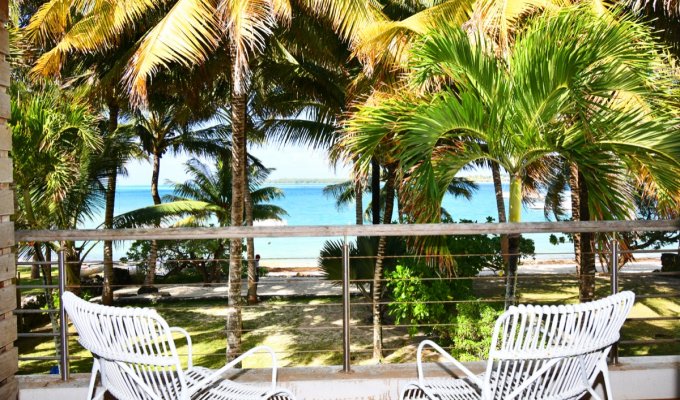 Mauritius Beachfront Villa Rental Trou d'Eau Douce Cerfs Island with cook