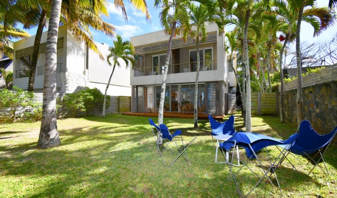 Mauritius Beachfront Villa Rental Trou d'Eau Douce Cerfs Island with cook