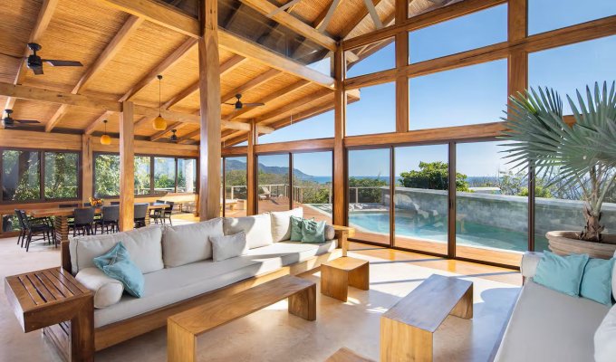 Costa Rica villa vacation rental Pacific Coast Santa Teresa walking distance to the Beach pool & staff