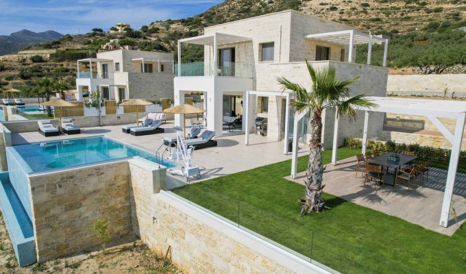 Crete villa rental Falasarna with heated pool & sea view