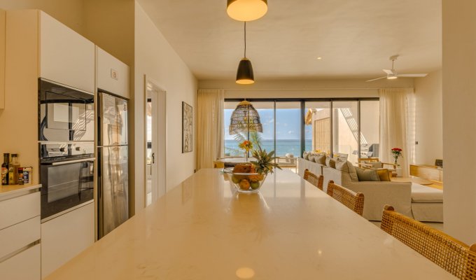 South Mauritius Beachfront Apartment rental Pointe d'Esny with shared pool