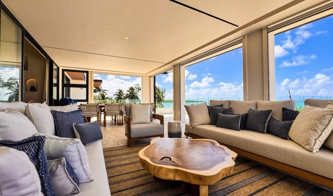 Mauritius Beachfront apartment rental Pointe d'Esny complex with pool & parking