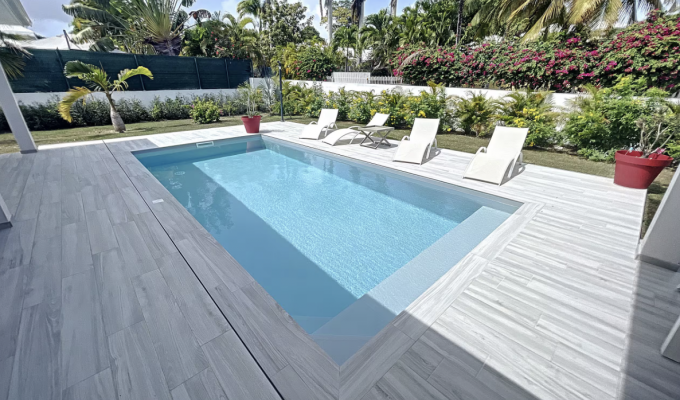 Luxury Villa Rental in Saint Francois, Guadeloupe, with Private Pool, 2 Minutes from the Marina, 6 pers