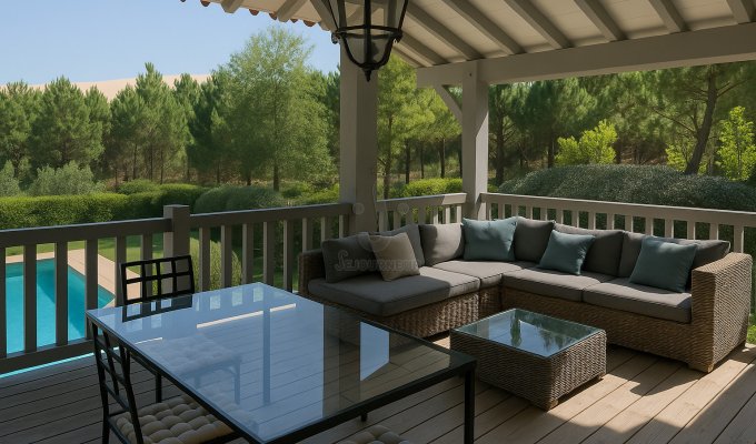 Arcachon luxury villa rental in Pyla sur Mer private pool & direct access to the beach