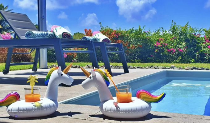 Luxury villa in Le Gosier, a 5-minute walk from St. Felix Beach
