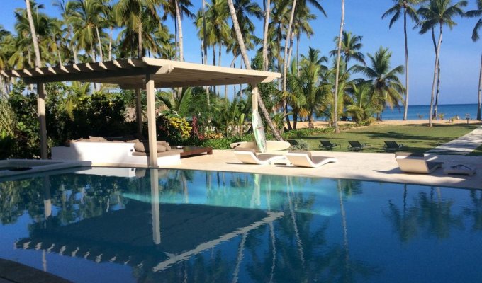 Las Terrenas Luxury beachfront Villa Rental Playa Coson with staff