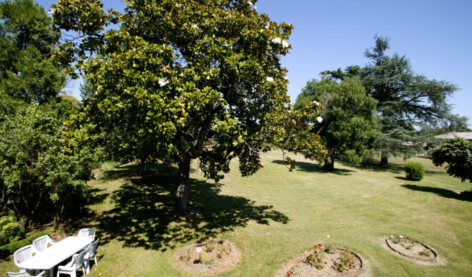 view on the garden from the master bedroom 1 - Le Magnolia - Chateau La Gontrie