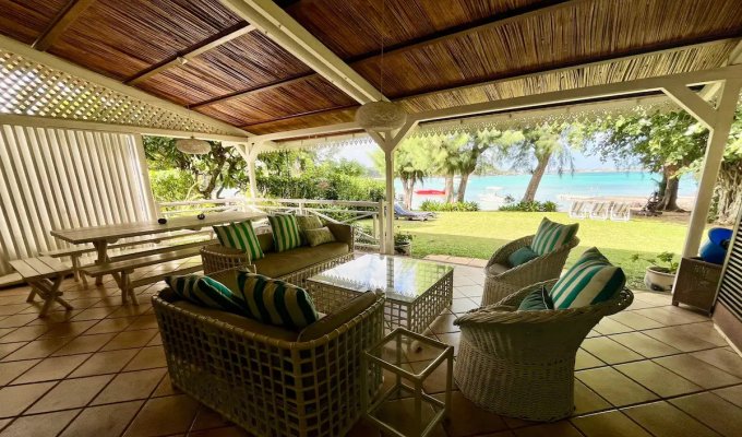 Mauritius beach house rental in Grand Baie Merville Beach with staff