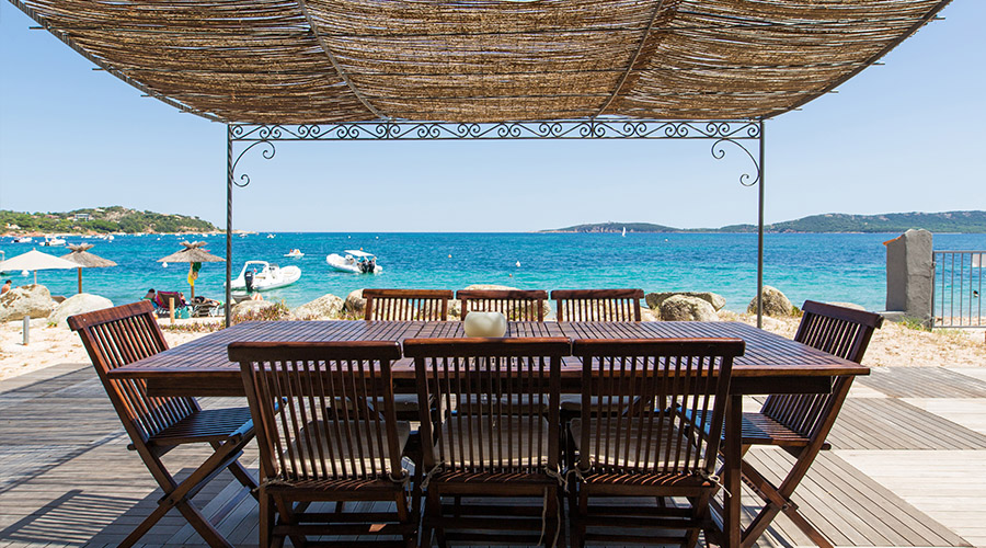 Corsica Beachfront villa rental on Cala Rossa Beach