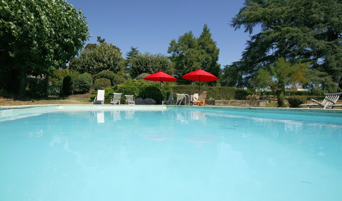 secured shared swimming pool : 12 x 6m - Chateau La Gontrie
