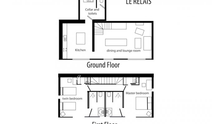 layout cottage Le Relais - Chateau La Gontrie