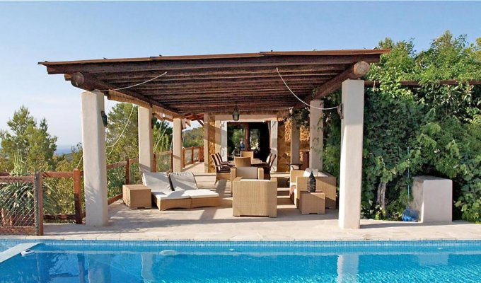 Ibiza Villa Rental Cala d'Hort secure Pool Sea view 3km from Beaches