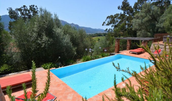 Sartene Luxury Villa Vacation Rentals 6/8 pers private pool Hammam Jacuzzi Corsica