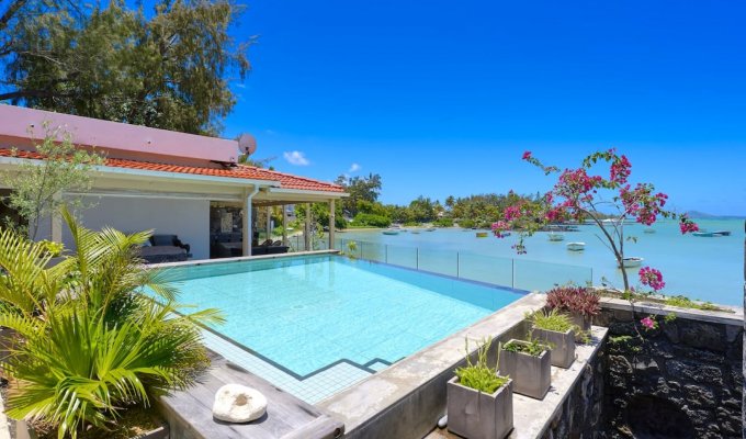 Mauritius Beachfront villa rentals Grand Bay Grand Gaube Pool & Staff