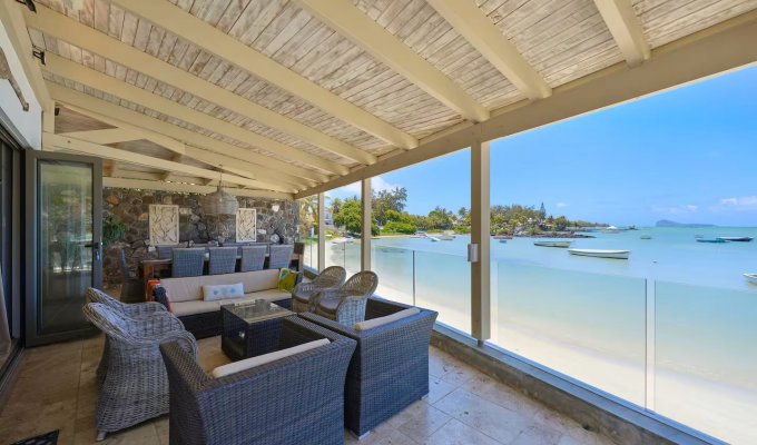 Mauritius Beachfront villa rentals Grand Bay Grand Gaube Pool & Staff