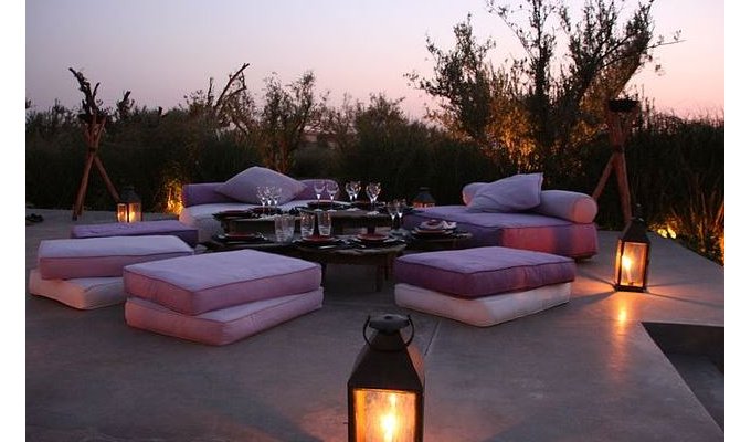 Living room villa in Marrakech with Pool