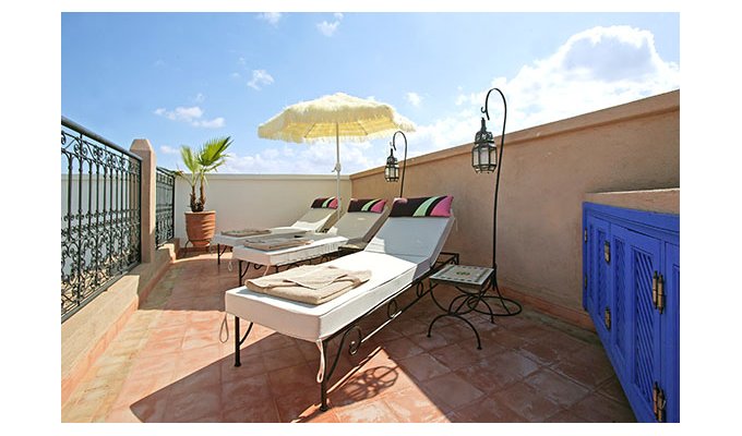 Terrace of charmed riad in Marrakech 