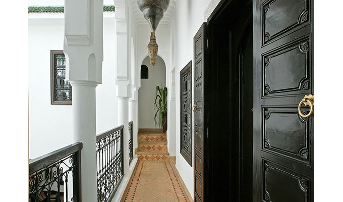 View patio of charmed riad in Marrakech 