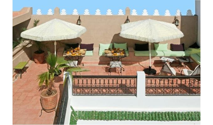 Terrace of charmed riad in Marrakech 