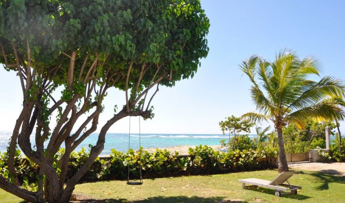 Guadeloupe beachfront luxury villa in Saint François with pool & staff