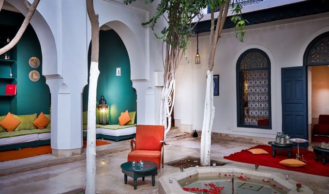 Patio of luxury  riad in Marrakech