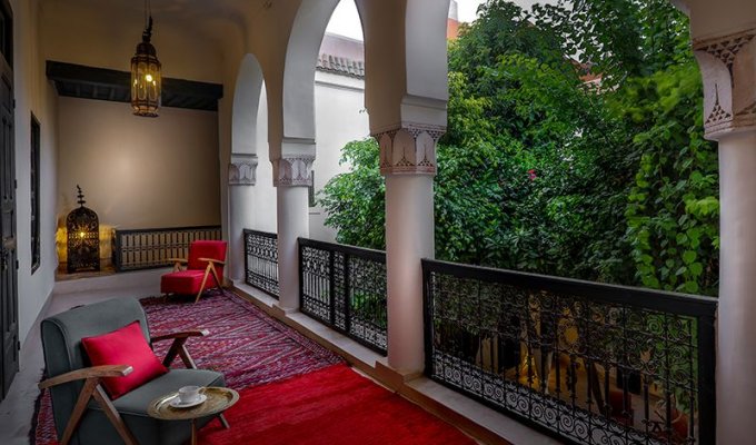 Patio of luxury  riad in Marrakech