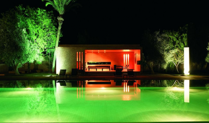 Patio of luxury villa in Marrakech 