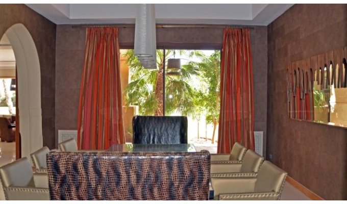 Dining room of luxury villa in Marrakech 