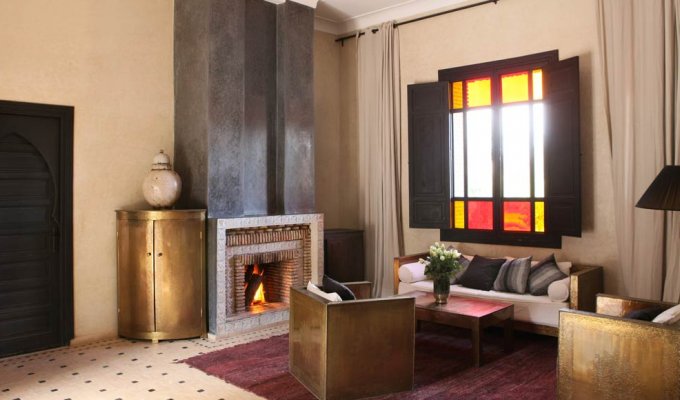 Patio of luxury villa in Marrakech 