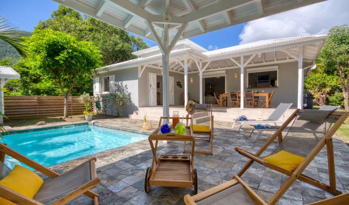 Martinique 4 star Beachfront villa rental in Le Diamant with private pool