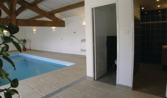Vendee Holiday Home Rental Fontenay Le Comte with private indoor pool