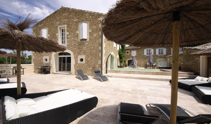 Provence luxury villa rentals Vaucluse Grillon with indoor heated pool sauna and staff chef