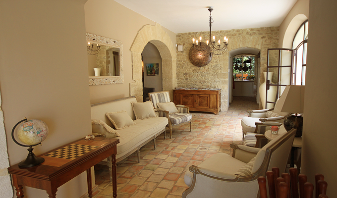 Provence luxury villa rentals Vaucluse Grillon with indoor heated pool sauna and staff chef