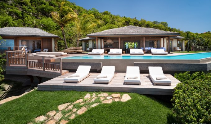 St Barths St Jean Seafront Luxury Villa Rentals private Pool