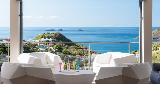 St Barths Holiday Rentals - Seaview Luxury Villa Vacation Rentals with private pool in St Barthelemy - Flamands - FWI