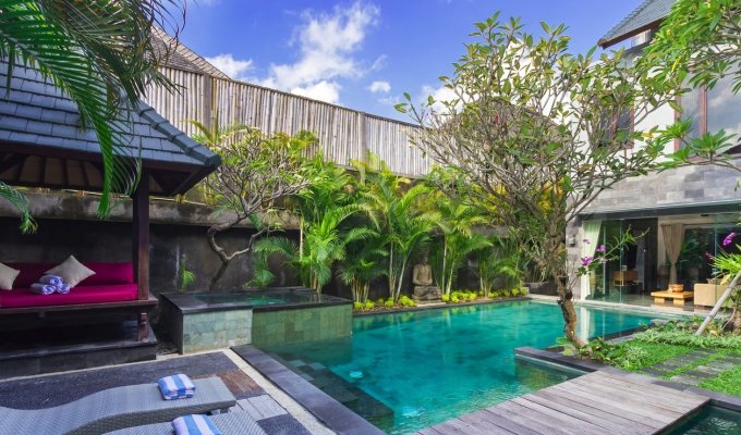 Seminyak Bali villa rental private pool from the beach staff included