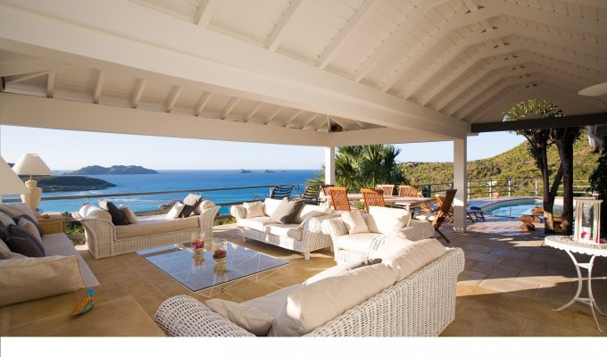 ST BARTHELEMY HOLIDAY RENTALS - Seaview Luxury Villa Vacation Rentals with private pool - St Jean hill - St Barts - FWI