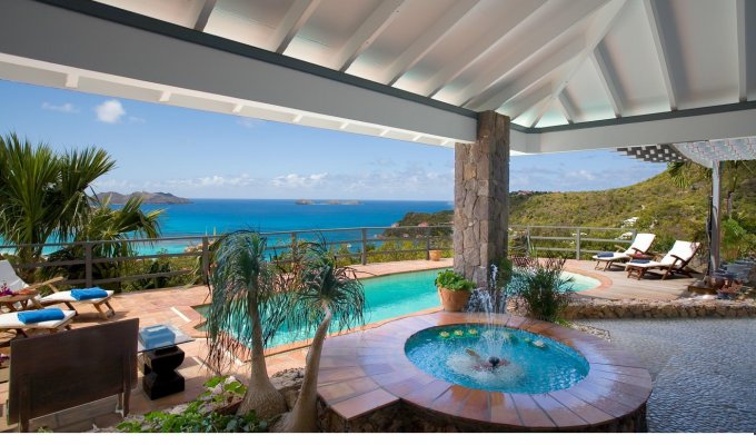 ST BARTHELEMY HOLIDAY RENTALS - Seaview Luxury Villa Vacation Rentals with private pool - St Jean hill - St Barts - FWI