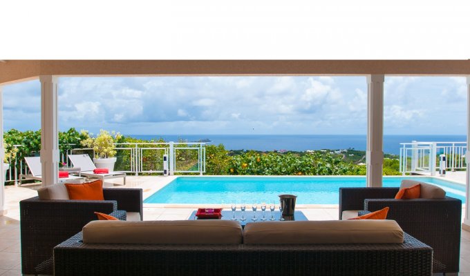 Seaview St Barts Villa Vacation Rentals with private pool Vitet Hillside FWI