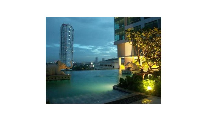 Vacation apartment rental 1-3 pers luxury condo - Riverside Bangkok