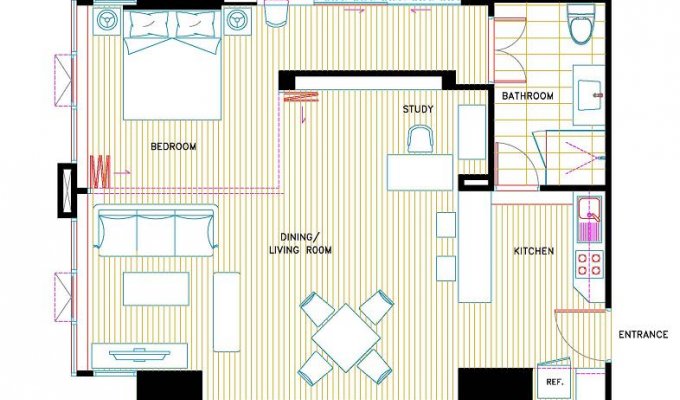 Condo vacation rentals 2-3 pers elegant apartment in Luxury residence - Central Bangkok