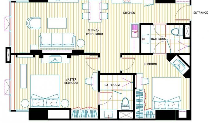 Apartment Condo Holiday rental in luxury complex Riverside Bangkok