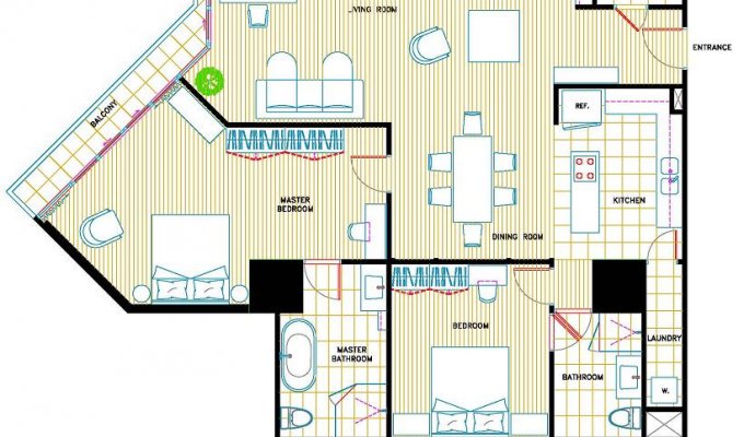 Vacation rentals apartment in luxury condo Riverside Bangkok