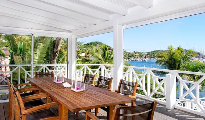 St Martin Oyster Pond Waterfront Villa rentals with Pool and private boat dock
