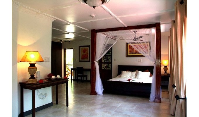 Tropical Hotel in La Digue Island, Seychelles