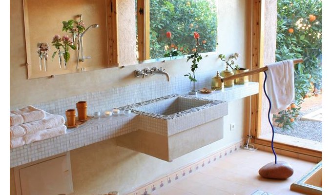 Bathroom of luxury villa in Marrakech