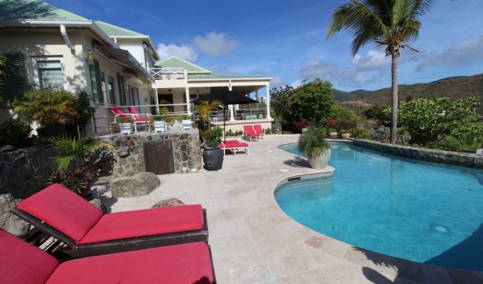 St Maarten Oyster Pond Villa rentals Pool & Jacuzzi ocean view